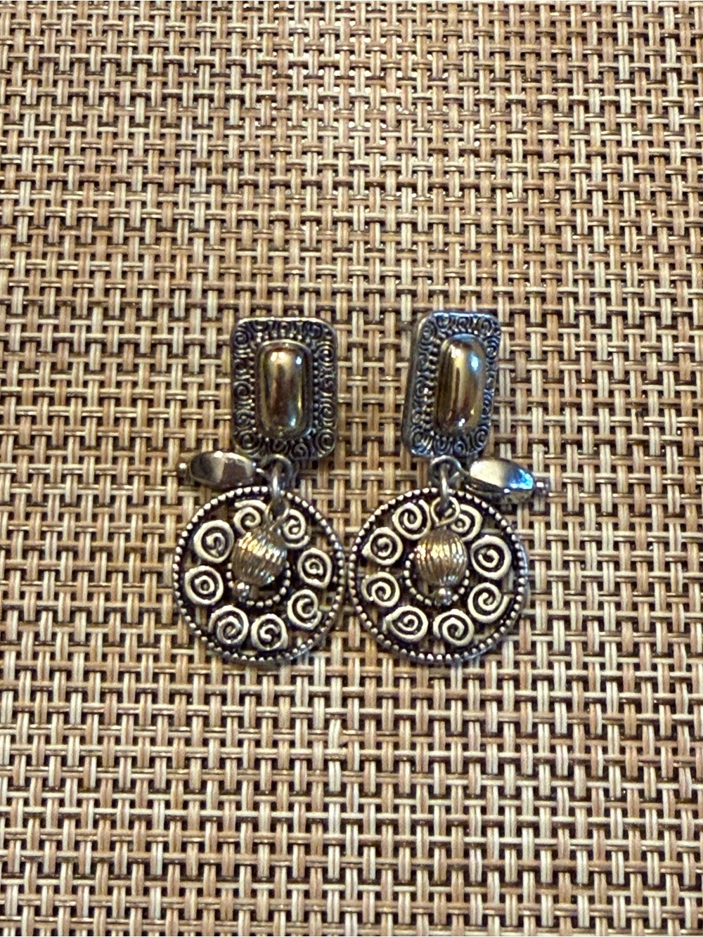 Silver-Tone Filigree Drop Earrings - Women's Jewelry